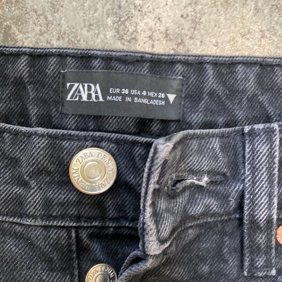 High Rise Black Denim Zara Jeans - Picture 3 of 6